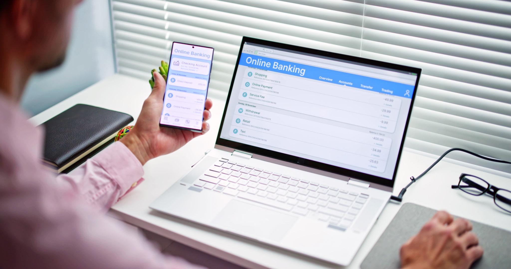 Customer using NorthBridge digital banking